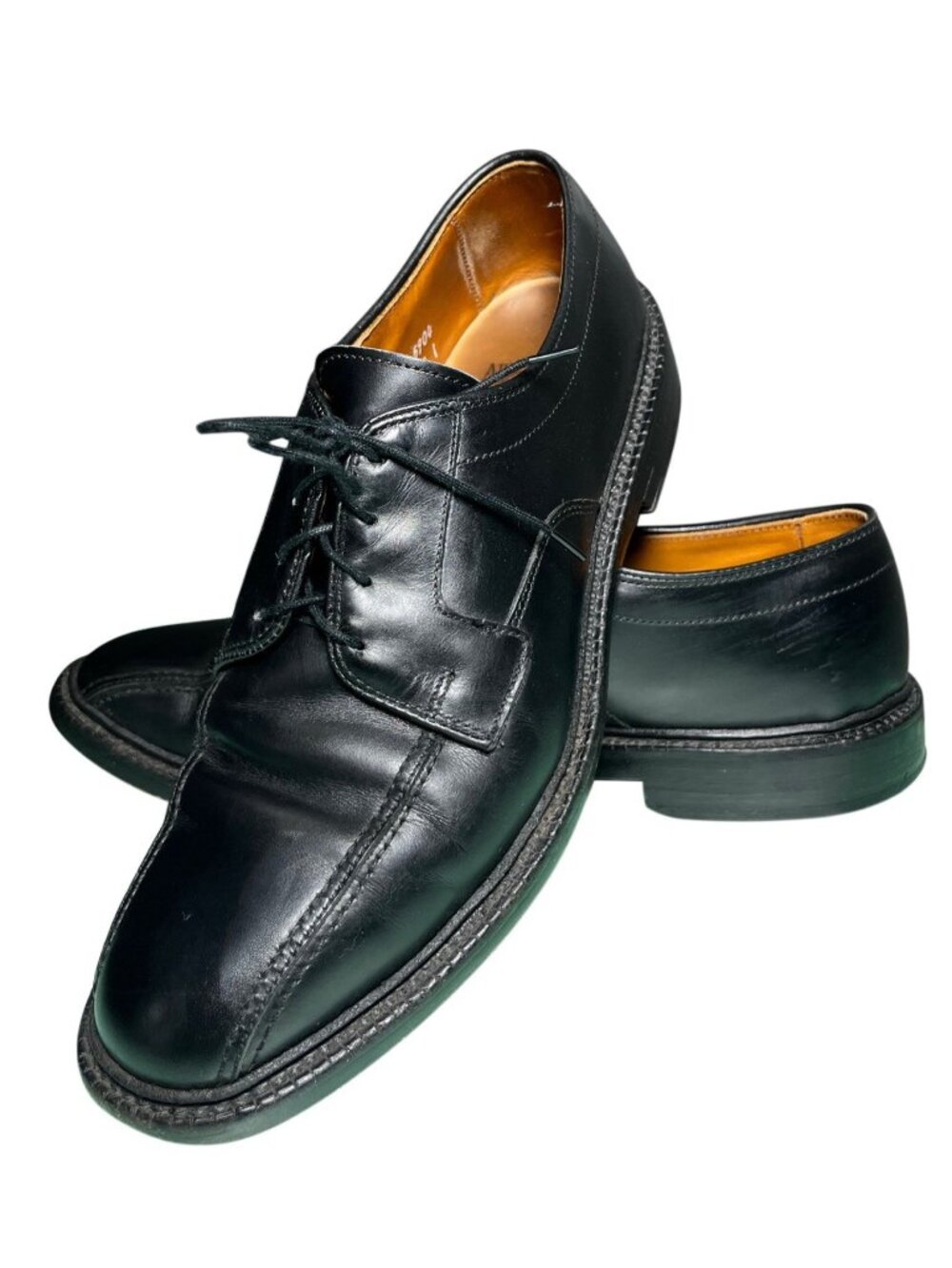 Allen Edmonds Hillcrest Split Toe Derby Black Leather Shoes Mens 8 D USA
